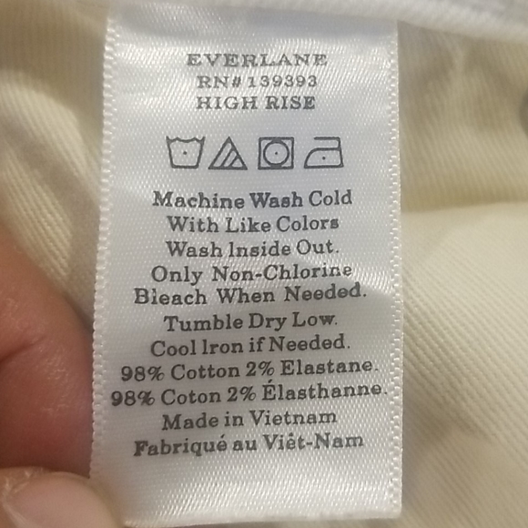 EVERLANE HIGH rise white pants size 28 - Picture 6 of 6
